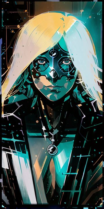 [SD 1.5][LORA]Cyberpunk 2077 Tarot card 512x1024 tarot card 512x1024