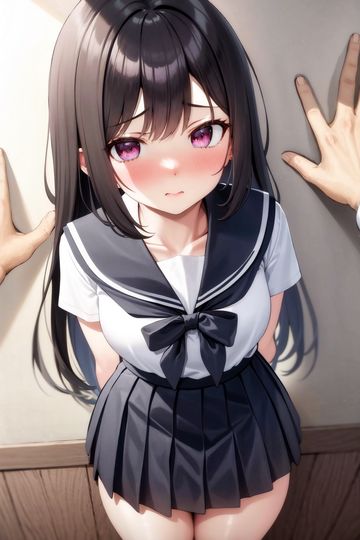[SD 1.5][LORA]Kabedon POV | 壁ドン | 壁咚 1girl and 1boy, kabedon pov