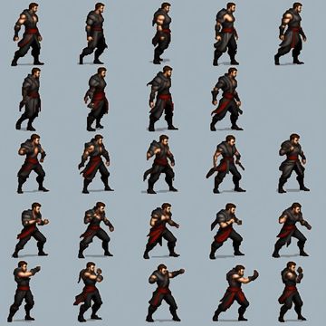 [SD 1.5][Other]How to create 8bit AI Animated Sheets Tutorial Project files + Animation Sheet
