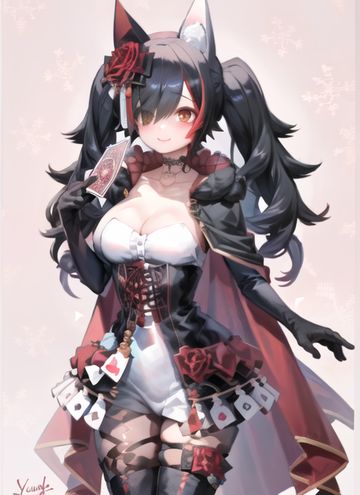[Other][LORA]Ookami Mio Queen of Hearts Outfit v2.0