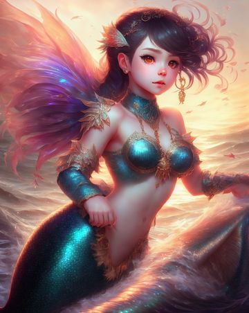 [SD 1.5][TextualInversion]Merfolk Diffusion 1900 Steps