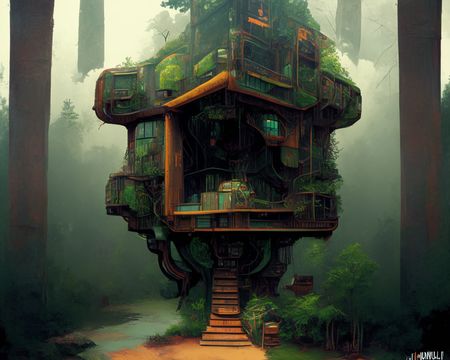 [SD 2.1 768][Checkpoint]djz Junglepunk-House V21 0